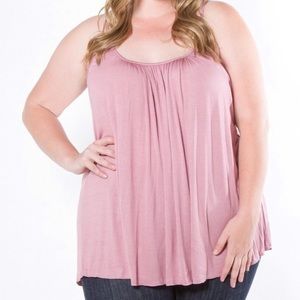 Rose Plus Size Swing Tank - 6X